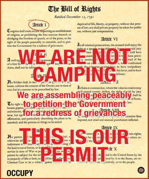 We Are Not Camping We Are Assembling Peaceably To Petition The ...