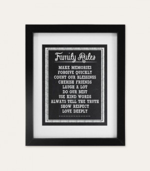 Chalkboard Family Rules In this house... by PeaceLoveEtsy, $5.00