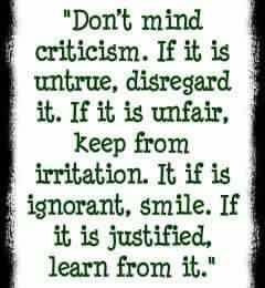 criticism...learn from it