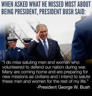 What George W. Bush Said About Saluting Our Military Shows Us What a ...