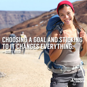 ... Choosing a goal and sticking to it changes everything.” ~Scott Reed
