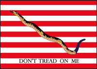 The Continental Navy used this flag, with the warning, 