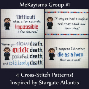McKayisms Group 1 - Stargate Atlantis Inspired Cross Stitch Pattern
