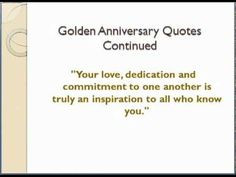 50th Golden Anniverary Quotes More
