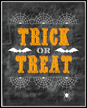 Trick or Treat Printable @ 31 Days of Halloween