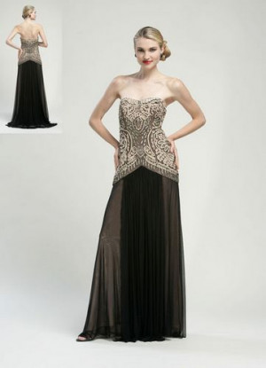 Black and White Flapper Dress