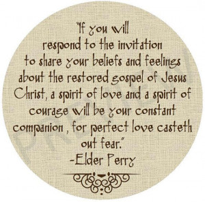 Missionary Quote LDS Mormon - L Tom Perry - 