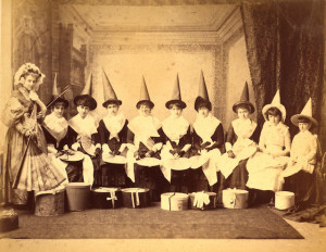Nine witches from an indeterminate time in history. Image via
