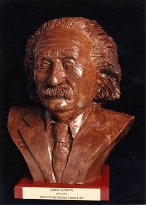 Sculpture Chocolate Art Albert Einstein