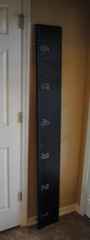 Chalkboard Wooden Ruler Growth Chart Handmade Wall by EdenBlvd, $60.00