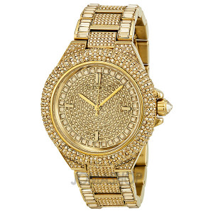 michael kors gold diamond crusted watch