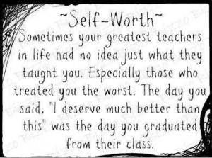 Self worth graduate....