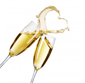 Nothing goes as well with your engagement ring as a champagne toast