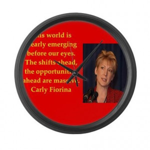 2016 Gifts > 2016 Living Room > carly fiorina quote Large Wall Clock