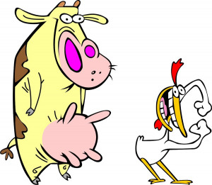 Cow And Chicken Colored