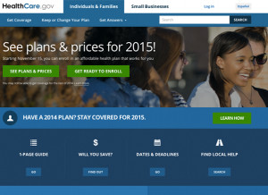 Click on image to window-shop on HealthCare.gov.