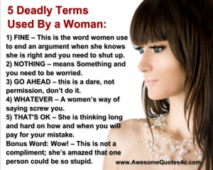 Deadly Terms Used By a Woman