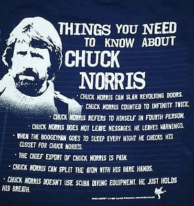 Chuck Norris Funny T Shirt Size Medium | eBay $9.99