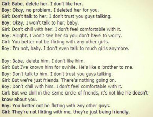 WHEN HE TELLS YOU NOT TO TALK TO RANDOM BOYS