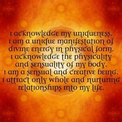 of my body i am a sensual and creative being i attract only whole and ...
