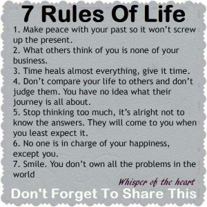 Good things to follow in life