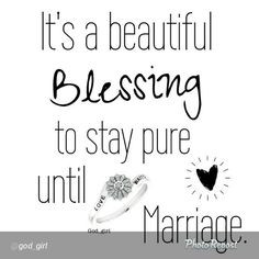 Waiting until marriage is in the 10 commandments. If you honor Gods ...