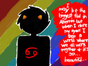 Sufferer quote w/ Karkat by MaliceTheHedgehog
