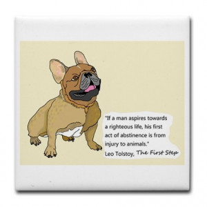 ... Gifts > Canine Kitchen & Entertaining > French Bulldog Quote Tile 2