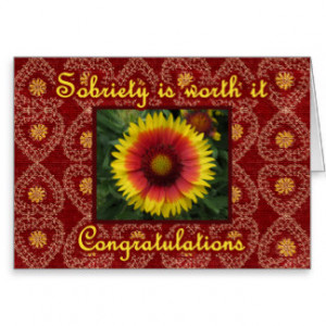 CONGRATULATIONS Sober Recovery AA Anniversary Card Card