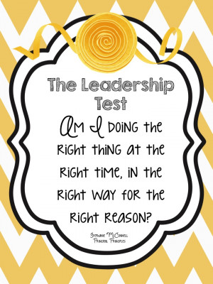 You can download The Leadership Test Poster here. Enjoy!