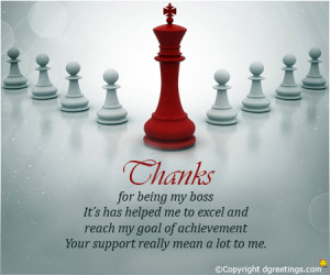 Thank You Quotes For Boss Support Thank you cards for boss