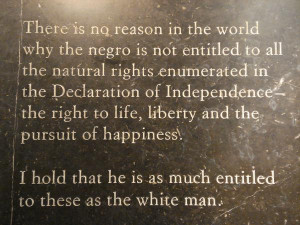 This quote was on the inside of the Lincoln Memorial as well in I live ...