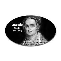 Feminism Lucretia Mott Oval Sticker