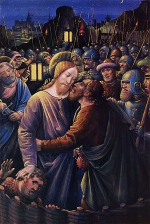 The Kiss of Judas - Jean Bourdichon c. 1500 - Christimages.org/
