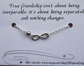 ... Friendship Quote Card- Long Distance Friendship Gift - Friends Forever
