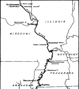 Huckleberry Finn Map Of Journey