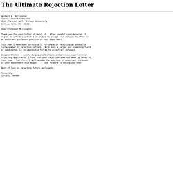 ... Best Paper Airplanes. The Ultimate Rejection Letter. Herbert A