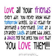 friend quote girly girl graphics an anonymous friend and friendship ...