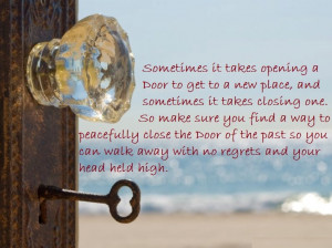 Sometimes it takes opening a Door to get to a new place, and sometimes ...