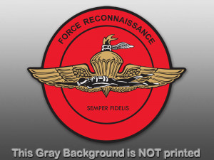 Force Recon Marines Wings Sticker -decal semper fi logo