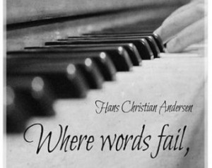 Music Quote Magnet Words Fail Music Speaks Piano Photography Black ...