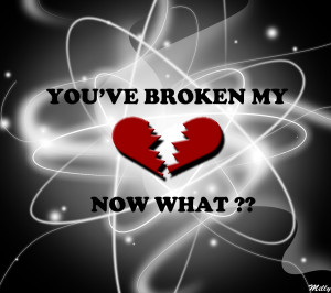 broken heart hurt red emotions sad 3d and HD Wallpaper