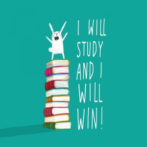 will study and I will win! Here's to the rest of finals week. Don't ...