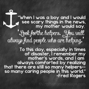 Mr. Rogers knows just what to say. Image created by @30daysblog.