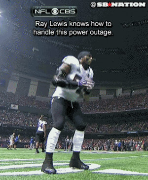 Ray Lewis Knows How to Handle The Power Outage