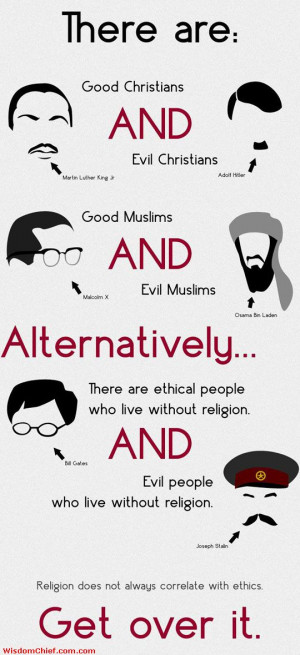 Religion And Ethics Don't Go Hand In Hand Very Nice True Quote Picture