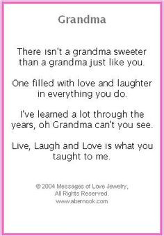 grandma poems | Grandmother Bracelet, Grandma Poem Jewelry More