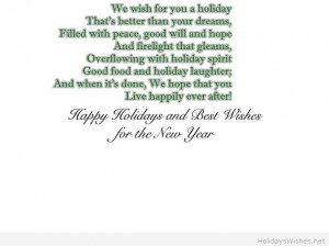 Happy holidays new year sayings Happy holidays new year sayings