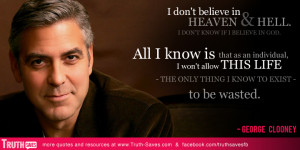 Clooney atheist quote