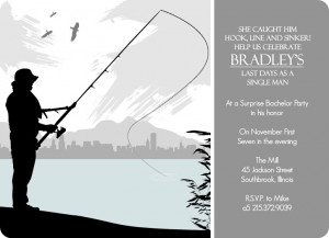 Fly Fishing Bachelor Party Invitation